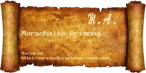 Marschalko Arianna névjegykártya